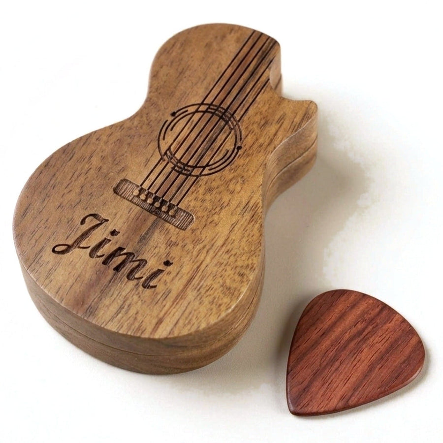 Personalised Guitar-Shaped Pick Box